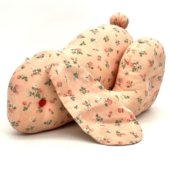 Vintage Floral Print Stuffed Easter Bunny Rabbit Plush Toy Handmade by Grandma - Picture 7 of 16